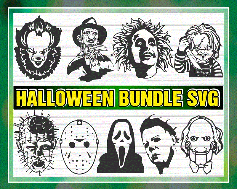 10 Designs Halloween Bundle Svg, Horror Bundle Svg, Spooky Svg, Killers ...