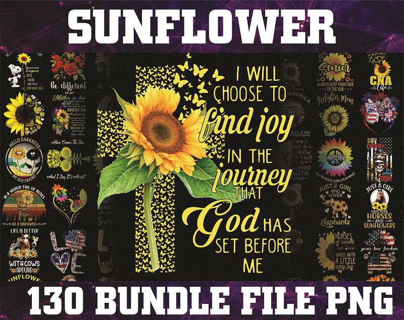 130+ Png Sunflower Bundle, Sunflower Design For Sublimation Print Png, Sunflower Images, Digital PNG, Commercial Use, Instant Download 1000395506