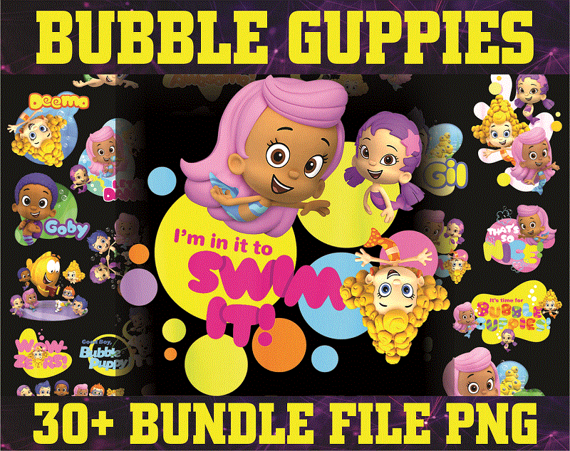 Bundle 31+ Bubble Guppies, Bubble Guppies PNG png files, Transparent background, Bubble Guppies png, Clipart PNG, Digital Download 1014949619