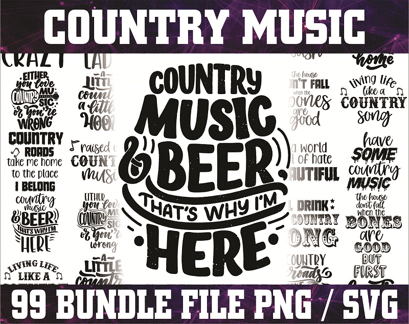 Bundle 100 Country Music SVG/PNG Files For Cricut, Country Music svg, Music svg Bundle, Music svg Shirt, Music Lovers svg, Instant Download 1015565186