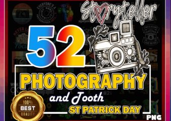 52 Photography and Tooth St Patricks Day PNG, Dental Day, Dental Assistant Png, Quotes Patricks Day, Irish Shamrock Clover, Instant Download 950532652