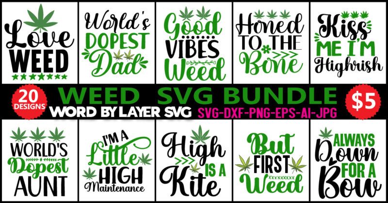 Weed Svg Bundle, 20 svg bundle t- shirt design Marijuana Svg Bundle,Funny Weed Svg,Smoke Weed Svg,High Svg,Rolling Tray Svg,Blunt Svg,Weed Quotes Svg Bundle,Funny Stoner,Weed svg, Weed svg bundle, Weed Leaf