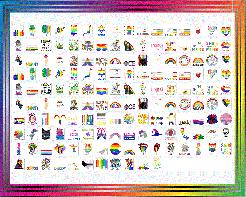 600 PNG LGBT Pride Bundle Digital Download, Festival Outfit, Rainbow Png, Gay Flag Png, Be Proud Be Fabulous Png, Free Mom Hugs PNG 990431191