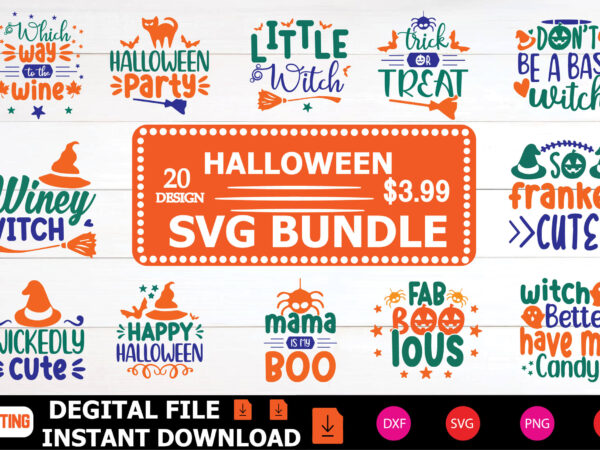 Halloween svg t-shirt design bundle