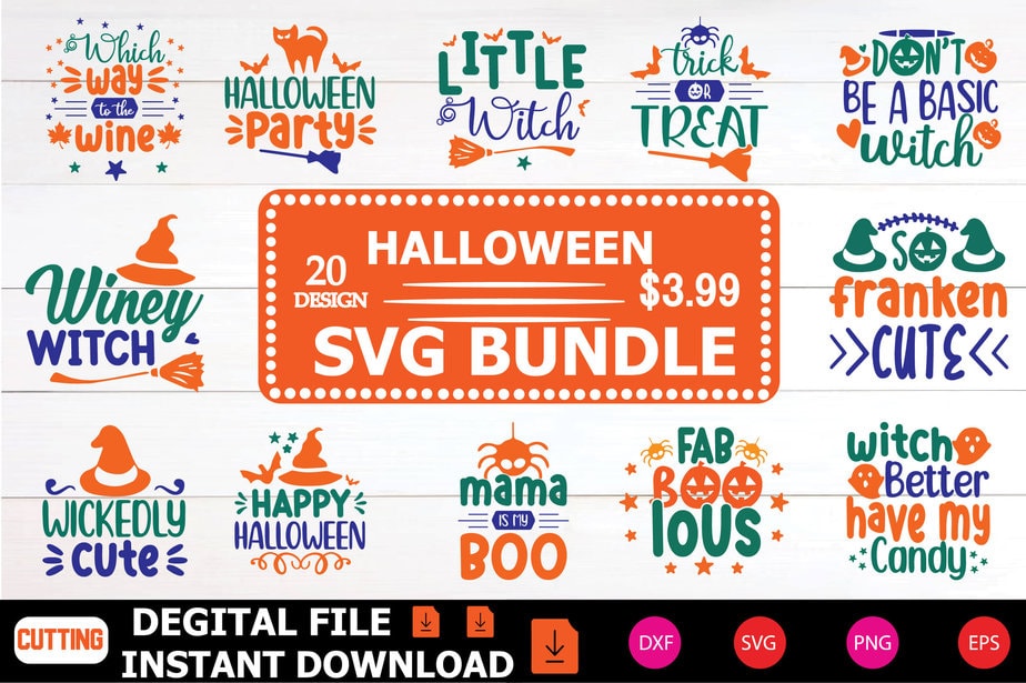 HALLOWEEN SVG T-shirt Design BUNDLE - Buy t-shirt designs