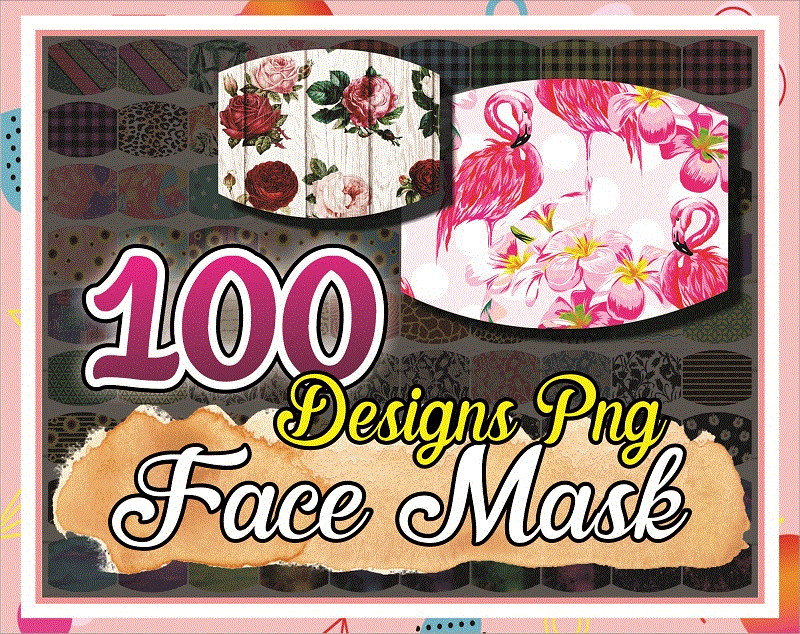 Combo 100 Face Mask Designs, HUGE Bundle Pack, Mask Design, Sublimation Face Masks, Mask Artwork, PNG Face Mask Pack, Digital Download 970449634