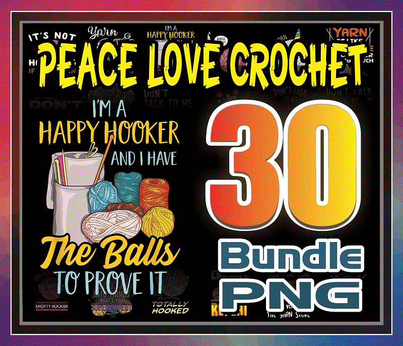 Bundle 30 Peace Love Crochet Png, Crochet Png, Crochet Yarn Png, Merry Chrismas Png, Quilting Christmas Png, Sewing Machine Png 891063433