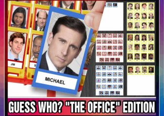 Guess Who? “THE OFFICE” Edition, DIY Guess Who Printable Cut File Game Pieces, Fun, Unique Gift Idea, Instant download 911407000 t shirt design template