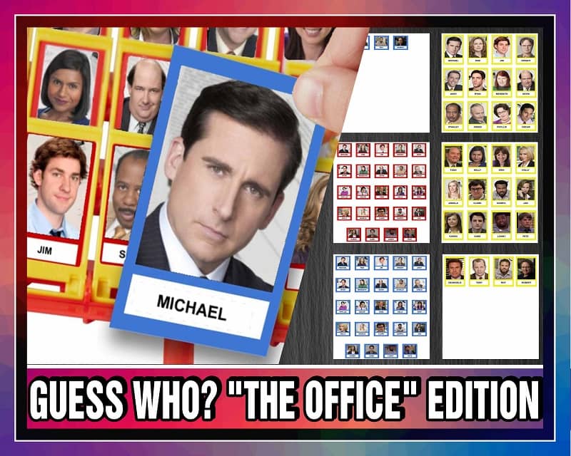 Guess Who? “THE OFFICE” Edition, DIY Guess Who Printable Cut File Game Pieces, Fun, Unique Gift Idea, Instant download 911407000