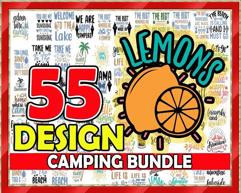 55 Designs Camping SVG bundle, Svg Files For Cricut, Camping Shirt Bundle Quote Svg, Svg Camping Bundle, Fonts Svg Bundle, Cut File Cricut 966849586