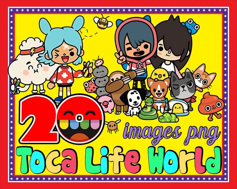 20 Toca Life World Png Bundle, Girl Toca Life, Toca Boca Life Clipart, Toca Life World Characters, Transparent Background, Instant Download 971142000