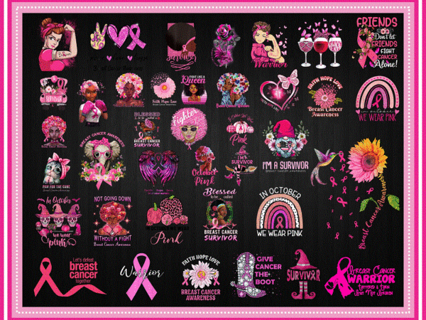 Combo 38 png breast cancer warrior, strong black girl png, breast cancer awareness mockup, pink ribbon sign, printable, instant download 880290315 t shirt vector file