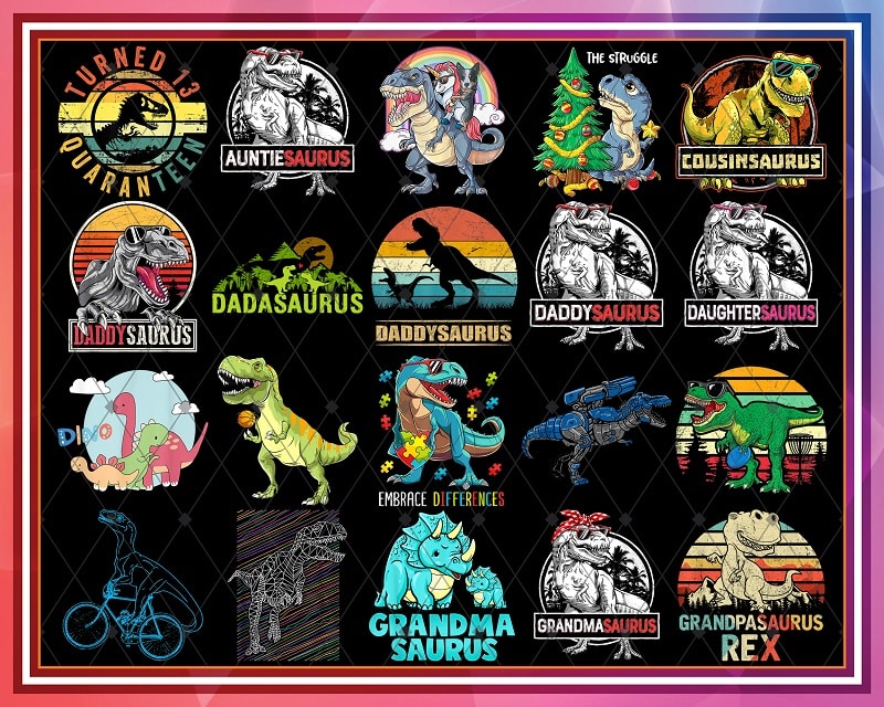 48 Designs Dinosaur PNG Bundle, Cute Dino PNG, Baby Dinos, Sublimation Designs, Simple Dinosaur, T-rex png, Digital Download 909217008