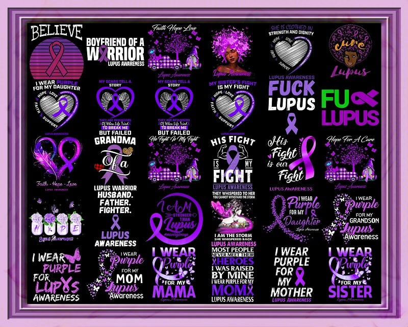 98 Lupus awareness png Bundle, Lupus Digital png, Warrio lupus awareness Png, In May We Wear Purple Sublimation Png, Digital Download 972543782