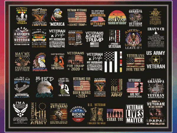 Bundle 40 veteran png, retro i’m a dad grandpa&a veteran nothing scares me america flag png, i’m a veteran grandpa png, veteran sublimation 872163544 t shirt template