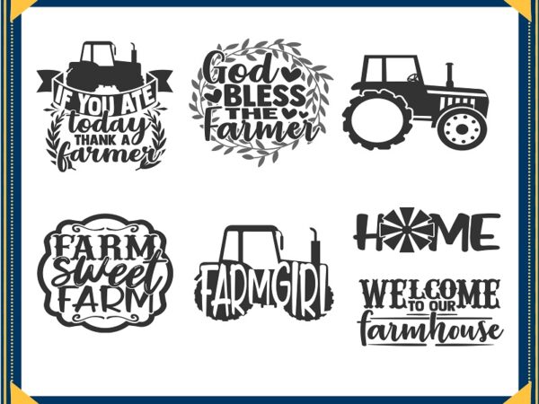 Farm bundle designs, farmhouse svg cut files, farm life bundle, farm quotes, commercial use, instant download, printable vector clip art 712880257