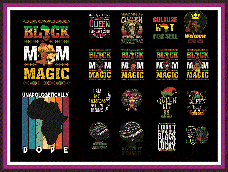 Bundle 55 Black Queen png, Black Pride, Black Girl Magic, Black Women Strong png, Black Queen Bundle, Black Girl Png, Sublimation Digital 922315042