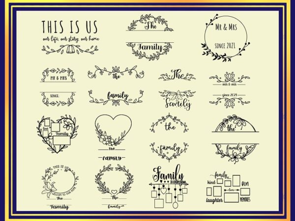 69 ultimate family bundle designs, family wall frames svg, family sayings svg, family svg, family monograms svg, cricut laser silhouette 968244051