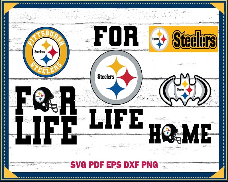 STEELERS Half Football Half Player SVG, Pittsburgh Steelers SVG