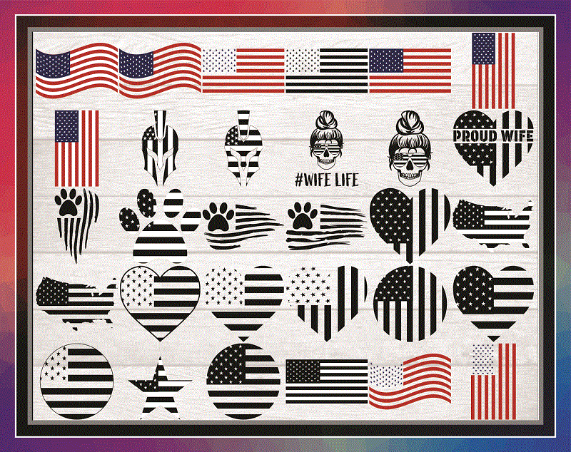 150 American Flag Svg/Png Bundle, USA flag svg, us flag svg, distressed flag svg, american svg, Flag Shapes Pngamerican flag svg bundle, 878983470