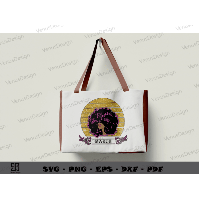 Birthday Black Girl In March design ideas best gift for March’s Girl sublimation files, Blessed Queen Art Png Files, Black Woman Birthday Sihouttle Files