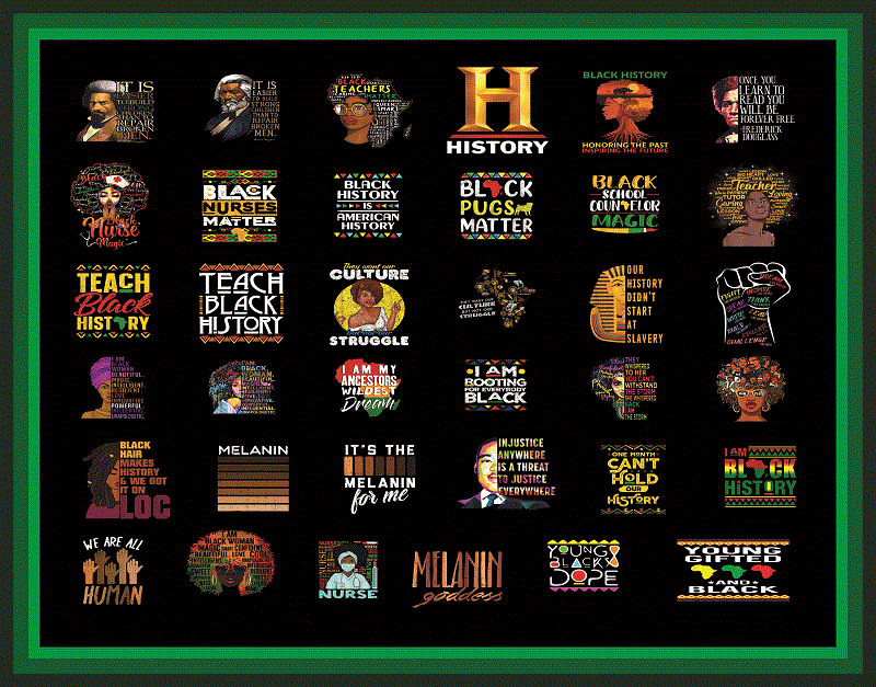 Bundle 100+ Blakck History Png, I Am Black History Png, Black History 