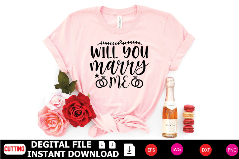 Will You Marry Me t-shirt Design