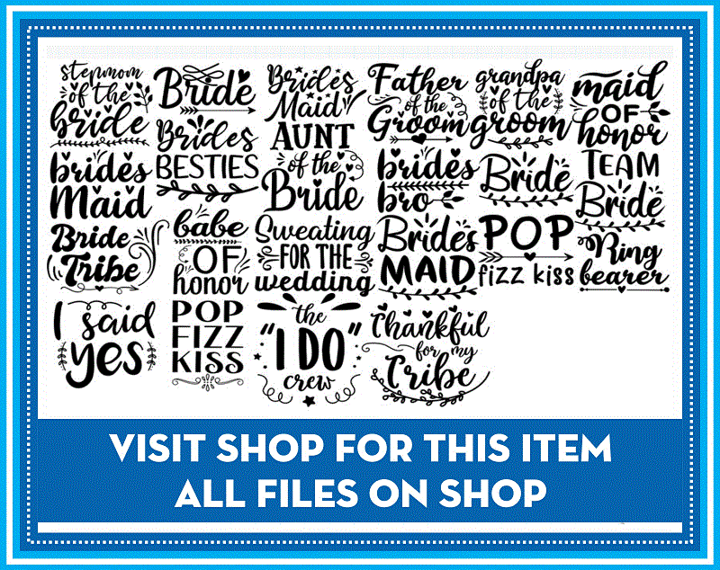 147 Designs Wedding Svg, Bride Svg, Wedding Svg Files, Bridesmaid Svg, MR And Mrs Svg, Bridal Shower Svg, Bridal Party Svg, Groom Svg 735068087