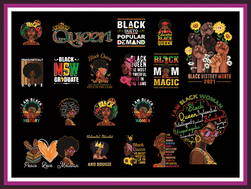 Bundle 55 Black Queen png, Black Pride, Black Girl Magic, Black Women Strong png, Black Queen Bundle, Black Girl Png, Sublimation Digital 922315042