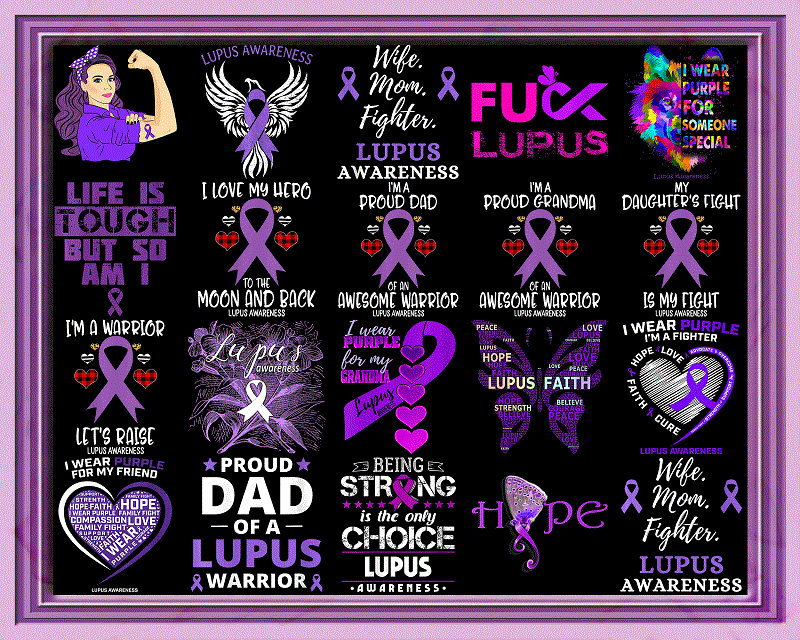 98 Lupus awareness png Bundle, Lupus Digital png, Warrio lupus awareness Png, In May We Wear Purple Sublimation Png, Digital Download 972543782