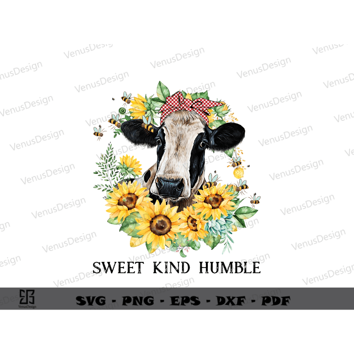 Highland Cow Sunflowers Quote For Bee Day and Daisies original designer Png, Bee Sunflower Art Cameo Htv Prints , Bee American Flag Pattern Png Files