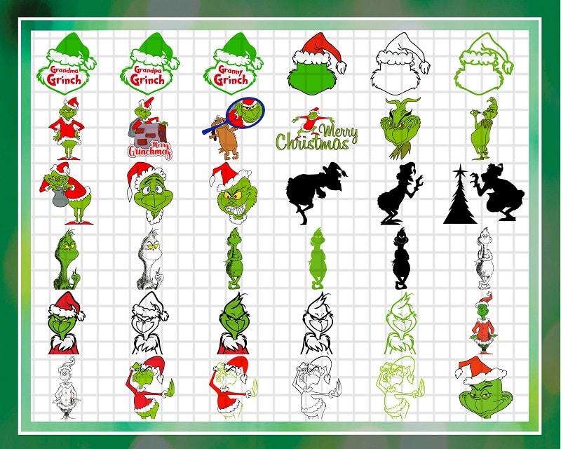 Bundle 192 Design Grinch Inspired, Grinch Png, Merry Christmas, Face grinch, Grinch tree, SVG/PNG/DXF, svg for cricut, Digital Download 921991415