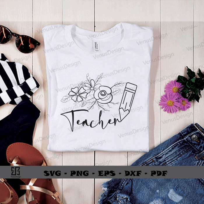 Teacher Pencil Art Best Gift for Teacher Sublimation Files, Teacher Quote Best Saying Cameo Htv Prints, Teacher’s day Best Gift Png Files, Teacher Lover Vector