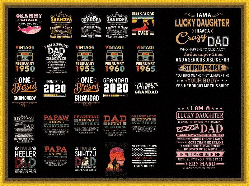 Combo 300+ Father PNG Bundle, Daddy Shark PNG, Gift For Dad, Daddy of Mr One Derful, Straight Outta My Thirties, Father Day, Graphic Clipart 968299965