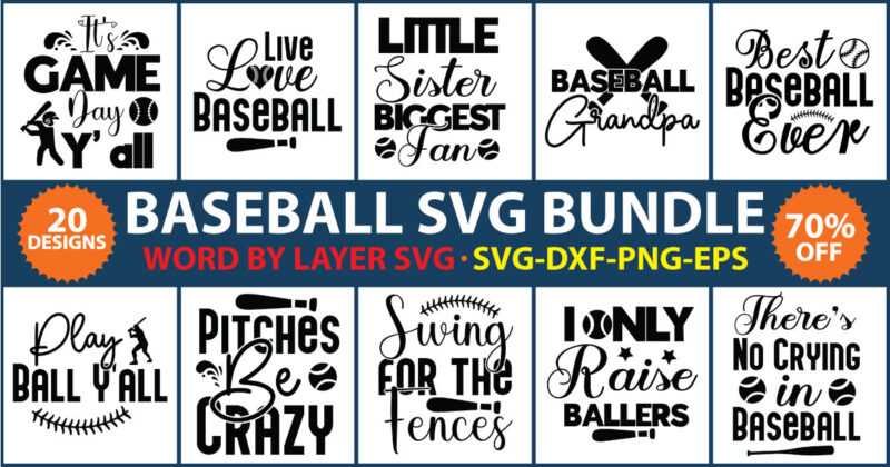 Baseball T-shirt design Bundle, Baseball vector t-shirt design bundle, Baseball bundle svg, Baseball quotes svg, Baseball svg, Svg bundle, Bundle, Baseball cut files, Baseball cricut, baseball shirt,Baseball bundle svg, Baseball