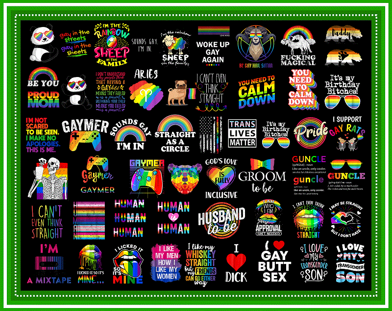 100 Designs LGBT Png Bundle, Gay, Bisexual Pride Png, Bisexual Pride With Love, Rainbow, We are All Human Design For Print, Digital Download 982931352