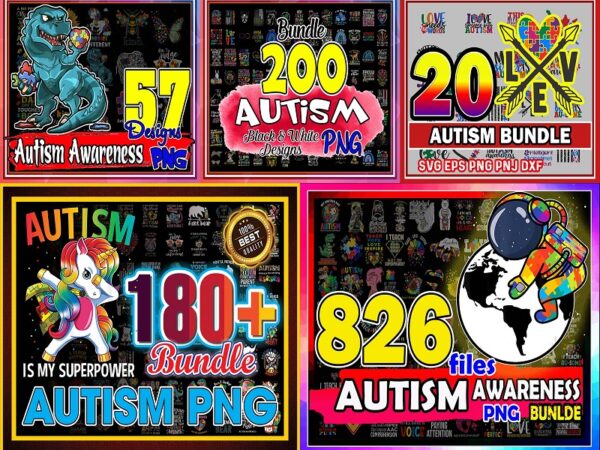 Combo 990+ autism svg bundle, autism awareness, autism rainbow png, peace love autism, autism rainbow png, autism gift, instant download cb769394850 t shirt vector file