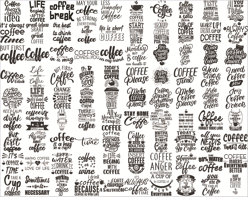 Coffee Lover SVG Bundle, Funny Coffee Quotes Svg, Caffeine Queen Svg, Coffee Obsessed Mug Design, Cut File for Cricut, Silhouette, PNG, DXF CB766035648