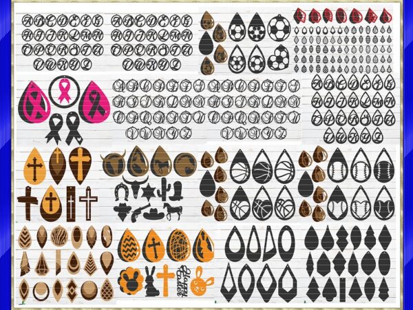 500 huge earring designs svg bundle, different earring designs, cuttable leather wood acrylic, svg cut files, instant digital download 690958284