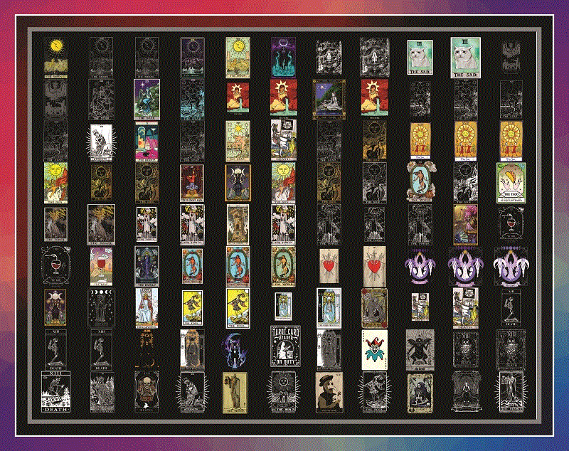 Combo 400 Tarot Cart PNG Bundle, Tarot Art Png For Cricut, Magical tarot cart, Files for Cricut, Tarot Vector, Digital Download CB1035911131