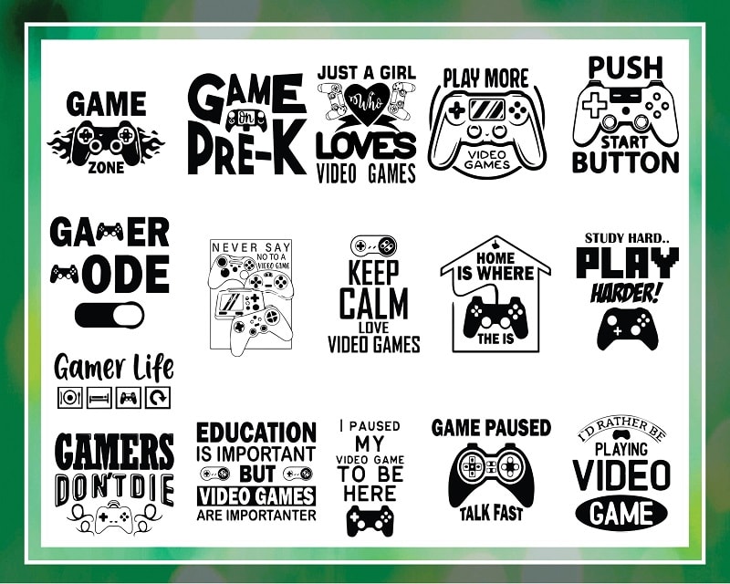 100 Gamer Quotes Bundle, Gamer svg, Funny Game Sayings , Game Lover, Enjoy The Game, Best Gamer, Game Zone, Svg Png Files, Digital Download 997646503