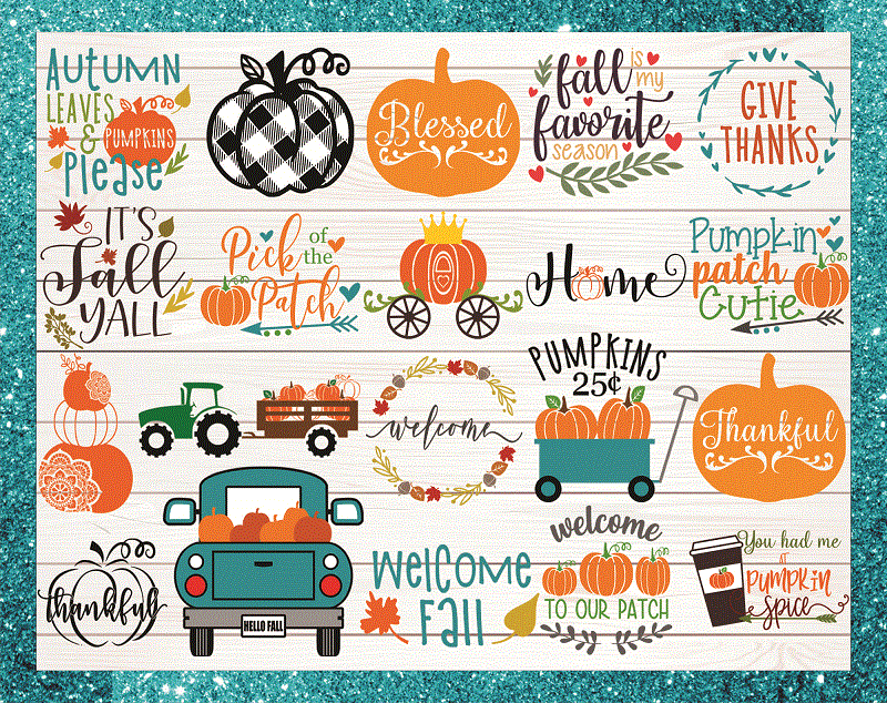 20 Fall SVG Autumn SVG Svg Files For Cricut Silhouette Files, File Digital, Digital Download, Fall Digital, Autumn Digital 1058772140