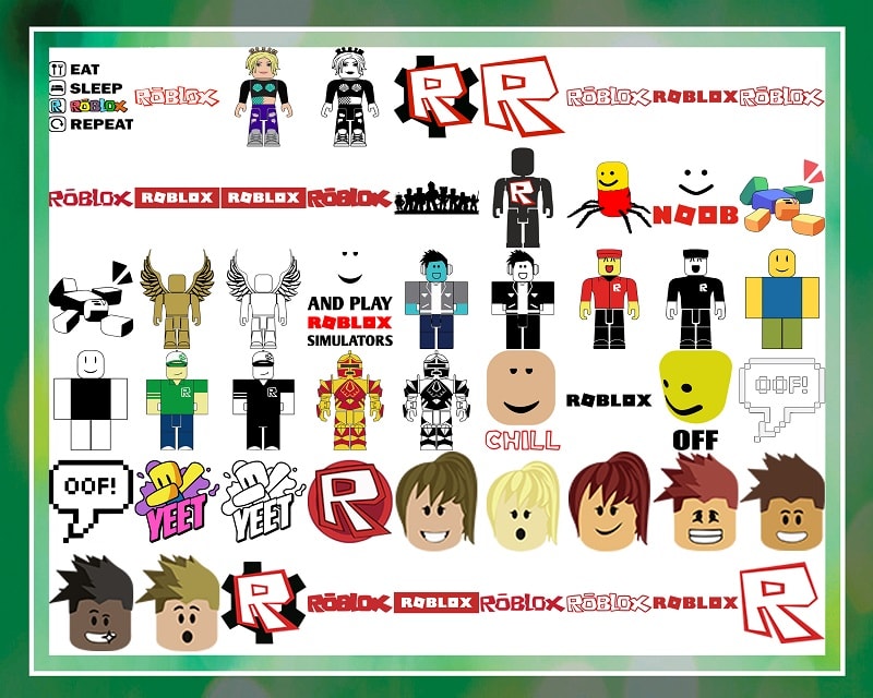 22 Roblox SVG, Roblox Printable Files Download