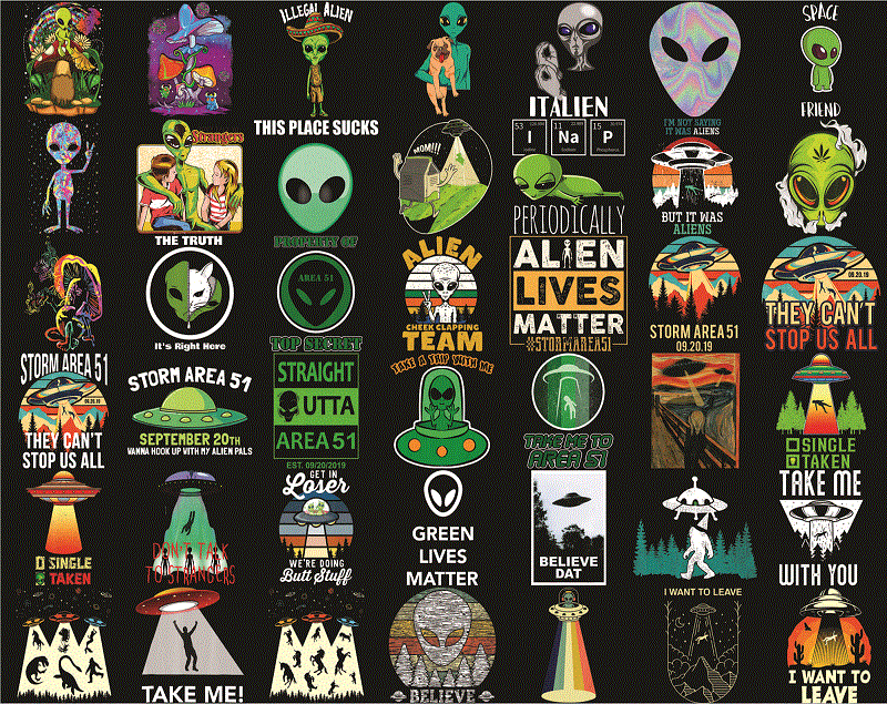 Alien PNG Bundle, Alien Png, UFO Png, Area 51 png, Area 51 storm t shirt design,Alien Ufo, Flying Saucer, Alien Digital, Digital Download 1008416318