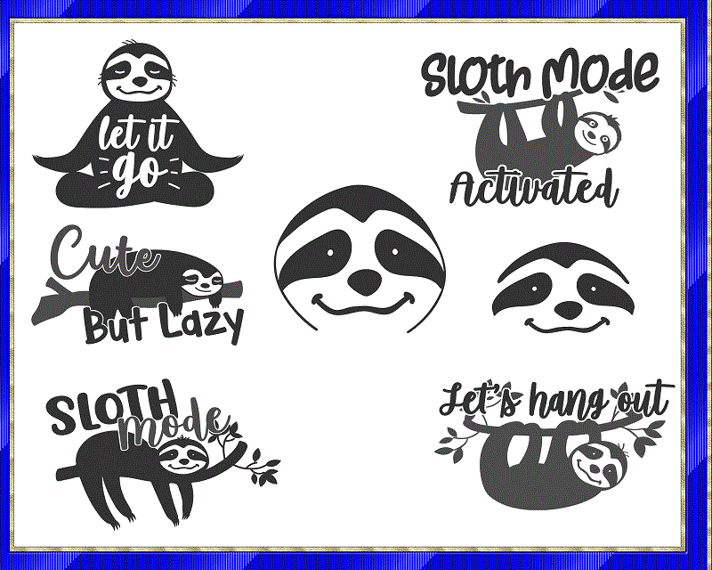 Sloth SVG Bundle, Sloth Mode, Funny Cute Sloth Designs, Sloth Cut File, SVG Cut File, Commercial Use, Printable Vector, Instant Download 689314800