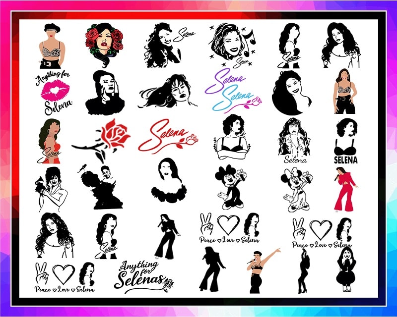 34 Design Selena Svg Bundle , Peace Love Selenas, Anything For Selenas Png, Pdf, Dxf, Cutting file for Cricut, Sublimation, Digital Download 1022516940