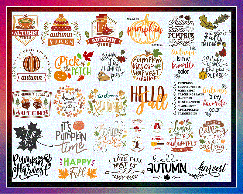 46 Autumn PNG Bundle, Fall png, Pumpkin Happy Thanksgiving, Motto Harvest, Holiday png, Autumn Vibes Png, Autumn Quotes, Digital Download 1037312036