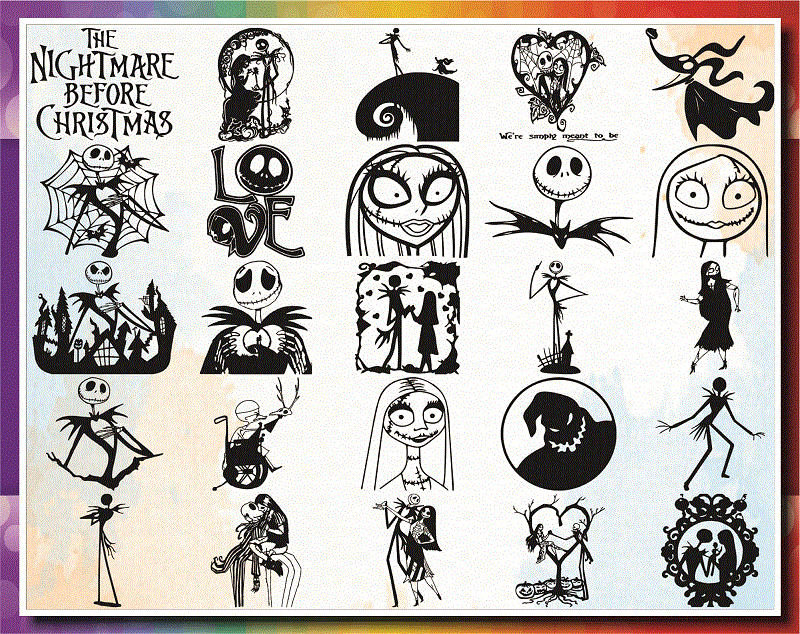 150 Nightmare Before Christmas svg Bundle, Halloween SVG, Jack Skellington SVG, Jack And Sally SVG, Nightmare Christmas svg, png, dxf, eps 870236055