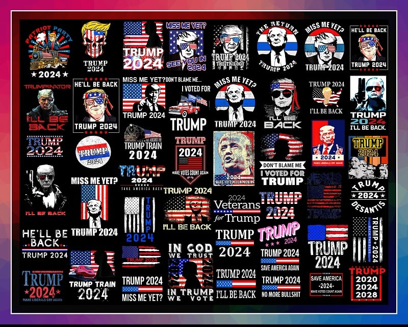 Combo 200 Trump Svg Bundle, Donald Trump png svg, Supporter trump png