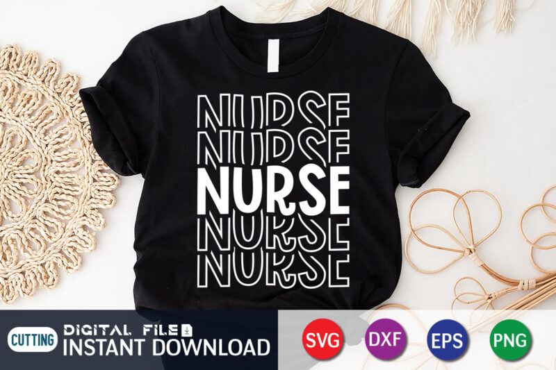 Nurse Shrit Print Template, Nursing Shirt